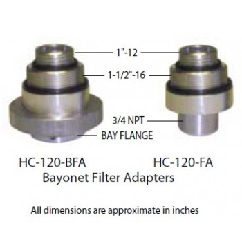 Filler Breather Assembly Kit-Bayonette Filter Adapter-HC-120-BFA-WPP